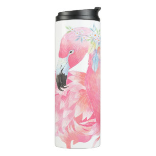 Rosa Flamingo-personalisierte thermische Trommel Thermosbecher