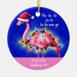 Rosa Flamingo Personalisiertes Ornament