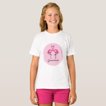 Rosa Flamingo-personalisiertes Shirt