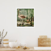 Rosa Flamingo-Plakat Poster (Küche)