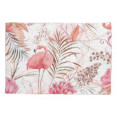 Rosa Flamingo, ponisches Aquarellmuster. Kissenbezug (Rückseite)