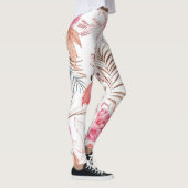 Rosa Flamingo, ponisches Aquarellmuster. Leggings (Rechts)