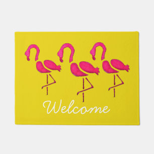 Rosa Flamingo Pop Kunst Fußmatte