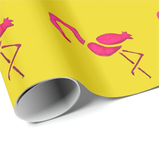 Rosa Flamingo Pop Kunst Geschenkpapier (Rolleneckpunkt)