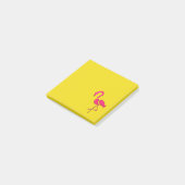 Rosa Flamingo Pop Kunst Post-it Klebezettel (angewinkelt)