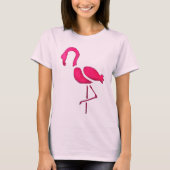 Rosa Flamingo Pop Kunst T-Shirt (Vorderseite)