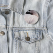 Rosa Flamingo-Porträtzeichnungseffekt-Kunst Button (Beispiel)