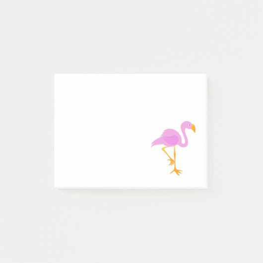 Rosa Flamingo Post-it Klebezettel (Vorderseite)