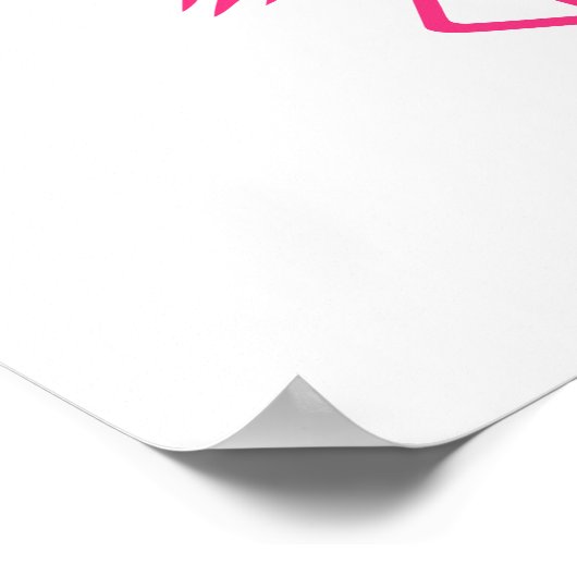 Rosa Flamingo Poster (Ecke)