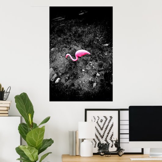 Rosa Flamingo Poster (Heimbüro)