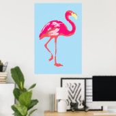 Rosa Flamingo Poster (Heimbüro)