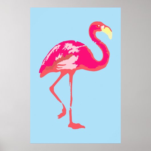 Rosa Flamingo Poster (Vorne)