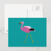 Rosa Flamingo Postkarte (Vorne/Hinten)