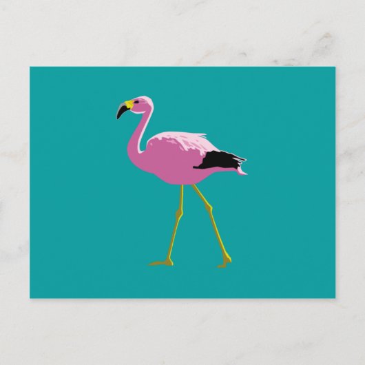 Rosa Flamingo Postkarte (Vorderseite)
