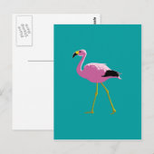 Rosa Flamingo Postkarte (Vorne/Hinten)