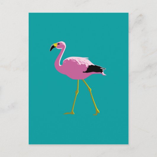 Rosa Flamingo Postkarte (Vorderseite)