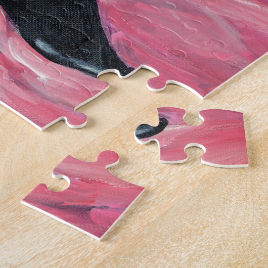 Rosa Flamingo Puzzle (Seite)
