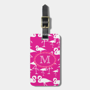 Rosa Flamingo-Reise-Taschen-Umbau-Schablone Gepäckanhänger