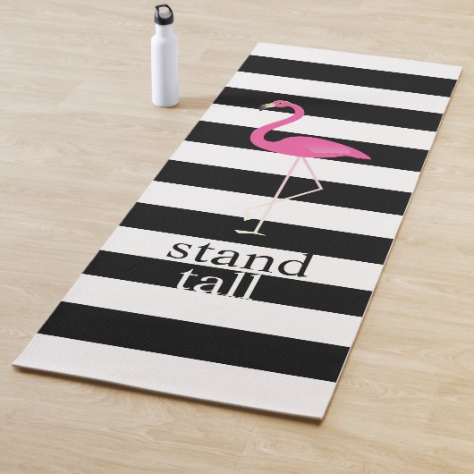 Rosa Flamingo Reversible Striped Yoga Mat Yogamatte (Beispiel)