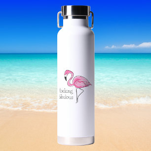 Rosa Flamingo Schwarm Fabelhaft Trinkflasche