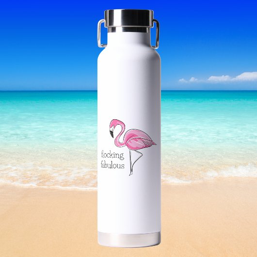 Rosa Flamingo Schwarm Fabelhaft Trinkflasche