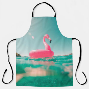 Rosa Flamingo schwimmen auf dem Körper des Wassers Schürze