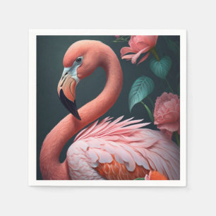 Rosa Flamingo. Serviette