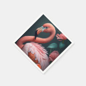 Rosa Flamingo. Serviette (Ecke)