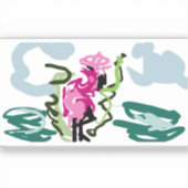 Rosa Flamingo-Set Aufkleber (Vorderseite)