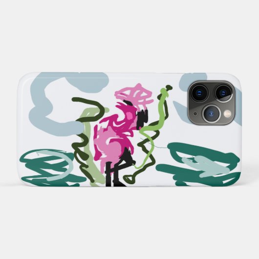 Rosa Flamingo-Set Case-Mate iPhone Hülle (Rückseite (Horizontal))
