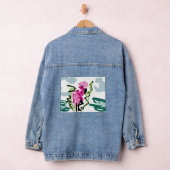 Rosa Flamingo-Set Jeansjacke (Hangar)