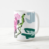Rosa Flamingo-Set Kaffeetasse (VorderseiteRechts)