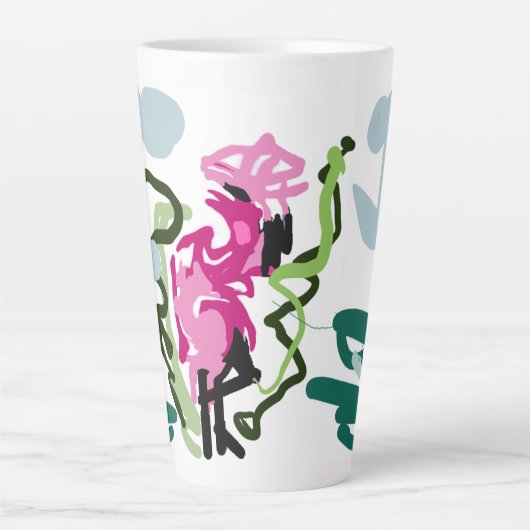 Rosa Flamingo-Set Milchtasse (Vorderseite)