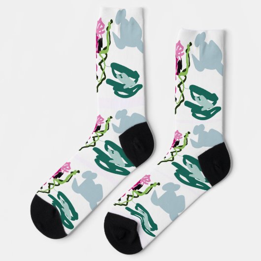 Rosa Flamingo-Set Socken (Linkes Detail)