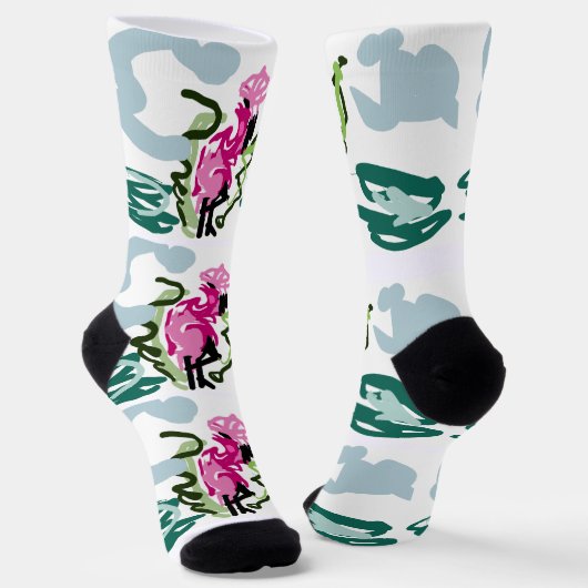Rosa Flamingo-Set Socken (Gewinkelt)