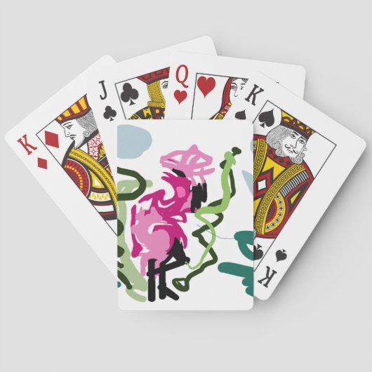 Rosa Flamingo-Set Spielkarten (Rückseite)