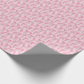 Rosa Flamingo Set, tropisches Sommermuster. Geschenkpapier (Ecke)