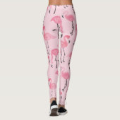 Rosa Flamingo Set, tropisches Sommermuster. Leggings (Rückseite)