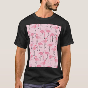 Rosa Flamingo Set, tropisches Sommermuster. T-Shirt