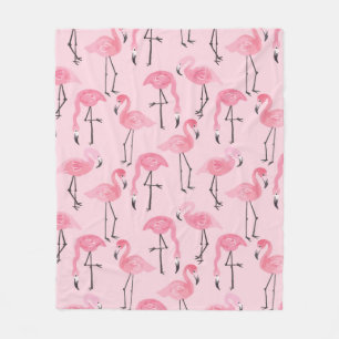 Rosa Flamingo Set, tropisches Sommermuster Vin Fleecedecke