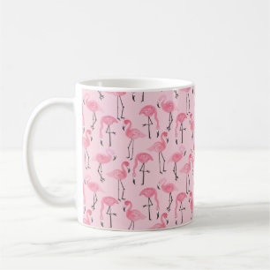 Rosa Flamingo Set, tropisches Sommermuster Vin Kaffeetasse