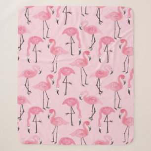 Rosa Flamingo Set, tropisches Sommermuster Vin Sherpadecke