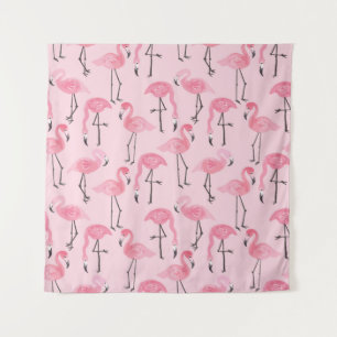 Rosa Flamingo Set, tropisches Sommermuster Vin Wandteppich