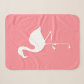 Rosa Flamingo Sherpa Blanket Sherpadecke (Vorderseite (Horizontal))