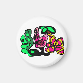 Rosa Flamingo-Show-Vibes  Magnet