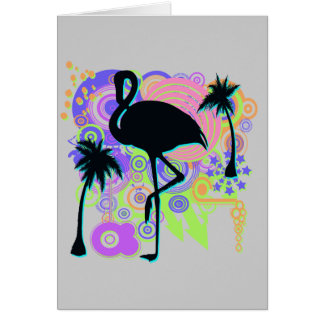 Rosa Flamingo-Silhouette