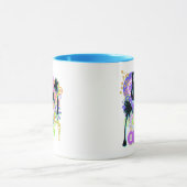 Rosa Flamingo-Silhouette Tasse (Zentrum)