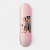 Rosa Flamingo Skateboard (Vorne)