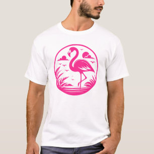 Rosa Flamingo Sommer Circle Design-68730 T-Shirt