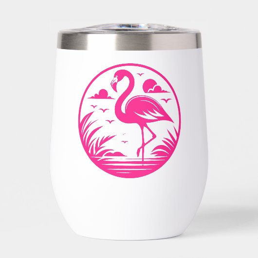Rosa Flamingo Sommer Circle Design-68730 Zwei-Tone (Vorderseite)